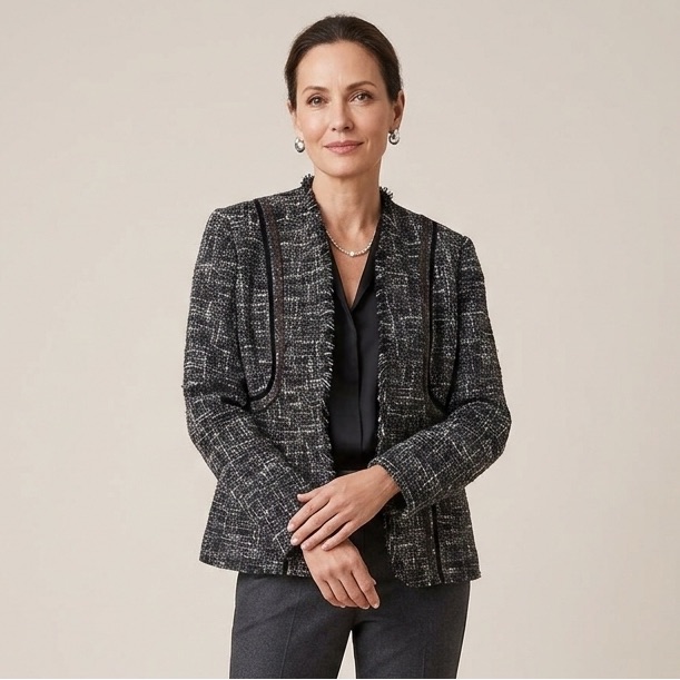 Vex Wool Tweed Boucle Blazer Classic